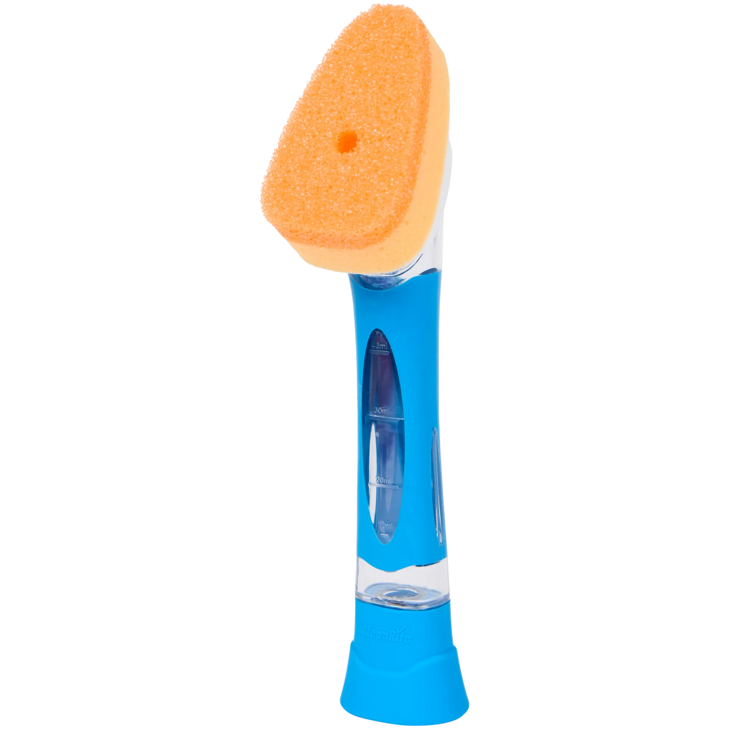 Esponja para lavar platos CleanRite con dispensador de jabón – Mango recargable – Azul