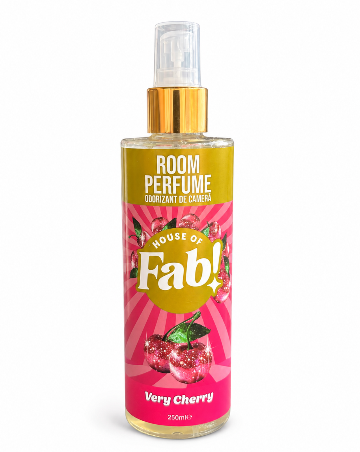 Fabulosa Very Cherry Room Perfume 250ml – Roomspray Huisparfum met Zoete Kersengeur – Luchtverfrisser Spray voor Woonkamer, Toilet & Slaapkamer