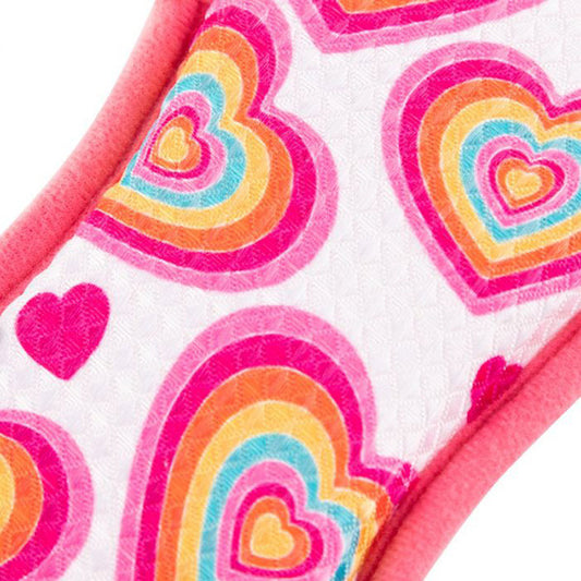 Minky M Chiffon Tampon de Nettoyage – Tout ce dont vous avez besoin c'est d'amour (Cœurs roses • Pouvoir de nettoyage 3-en-1)