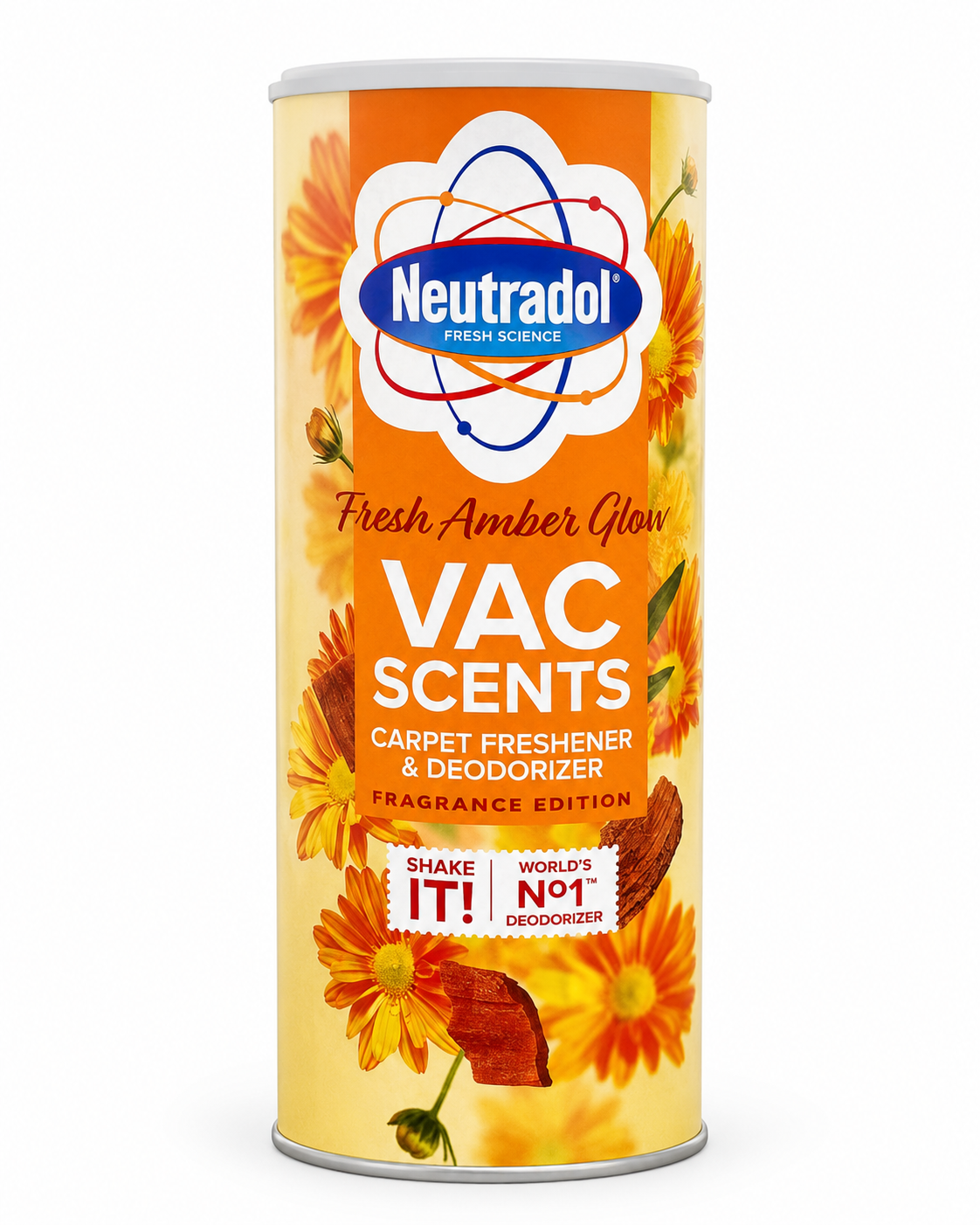 Neutradol Fresh Amber Glow Vac Scents – Tapijtverfrisser & Geurverdrijver – Carpet Freshener & Deodorizer met Warme Ambergeur