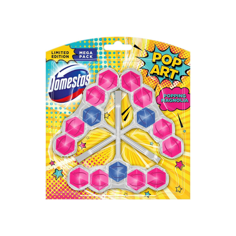 Domestos Toiletverfrisser Pink - Popping Magnolia - 3 Pack