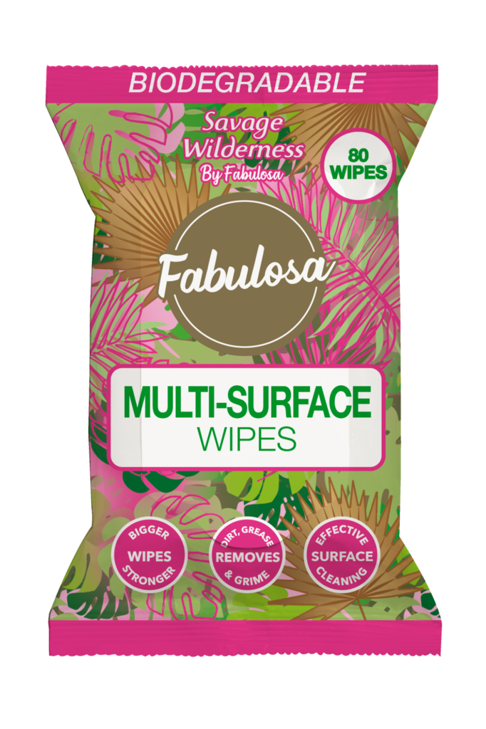 Fabulosa Antybakteryjne chusteczki do czyszczenia Biodegradowalne 80 sztuk - Savage Wilderness - Edycja limitowana