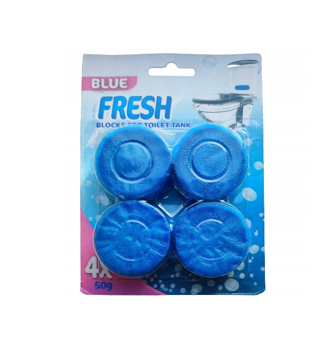 TikTok Viral BLUE FRESH Ontkalkende toiletblokjes voor in het reservoir – 4 Stuks