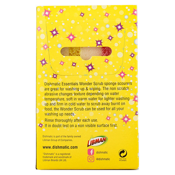 Dishmatic Wondersponzen – Krasvrij, Multifunctioneel & Geurbestendig (3-pack)