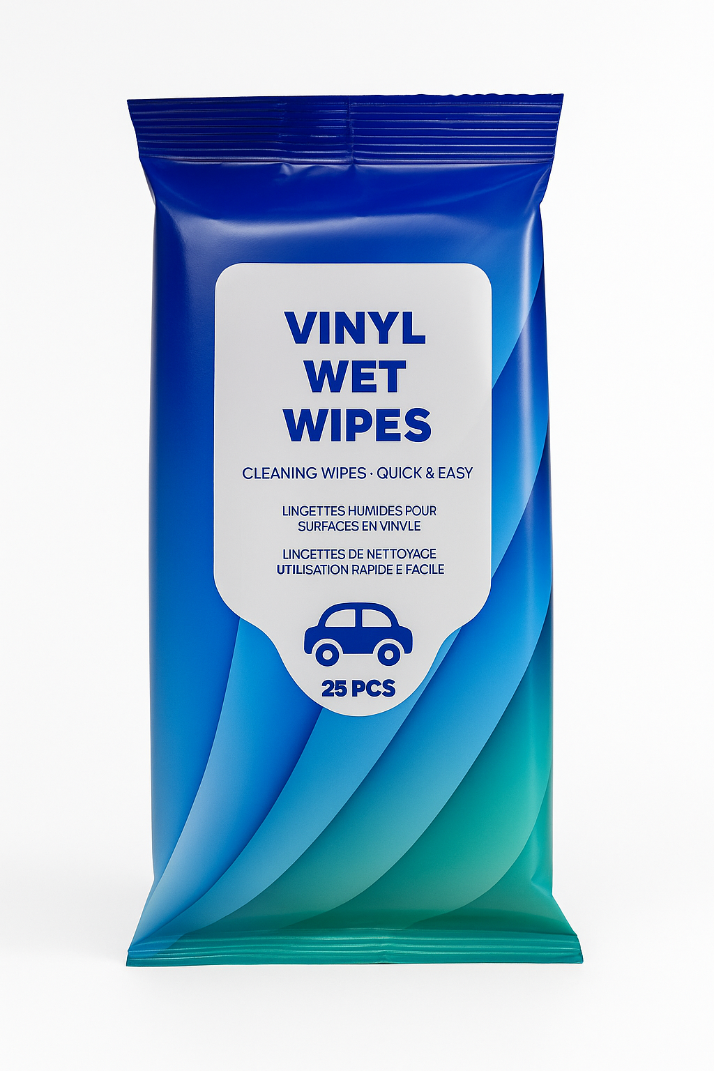 Chusteczki do czyszczenia winylu – 25 sztuk – szybkie i łatwe chusteczki do czyszczenia wnętrza samochodu