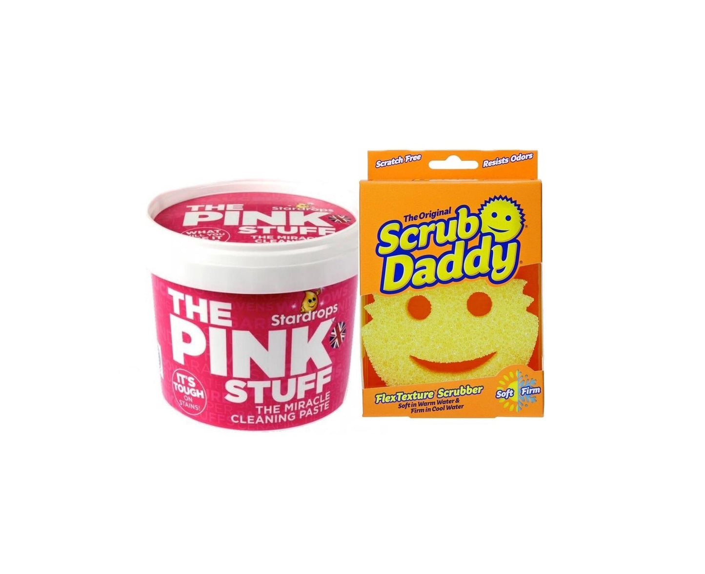 Stardrops The Pink Stuff Cudowny środek czyszczący - 500g - uniwersalny środek czyszczący - w zestawie 1 Scrub Daddy gąbka do szorowania