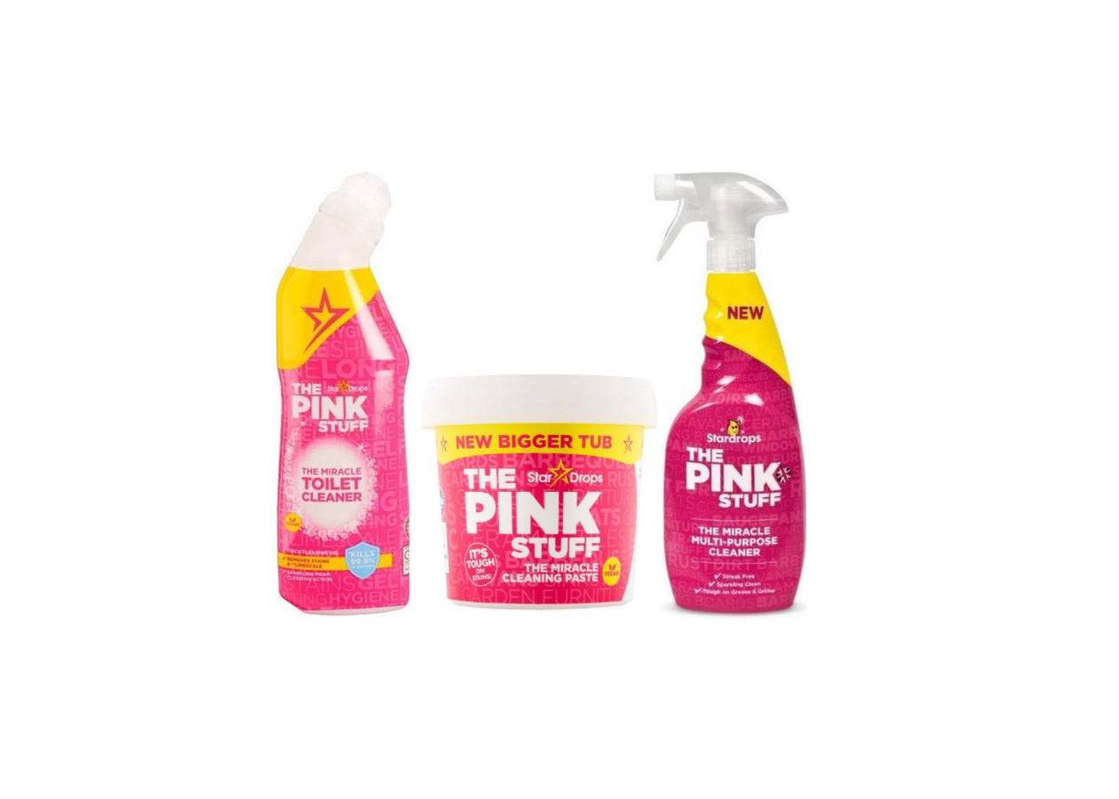Stardrops Ultra Pinkstuff Zestaw - Pasta czyszcząca 850 gram + Żel do toalety + Wielofunkcyjny spray czyszczący