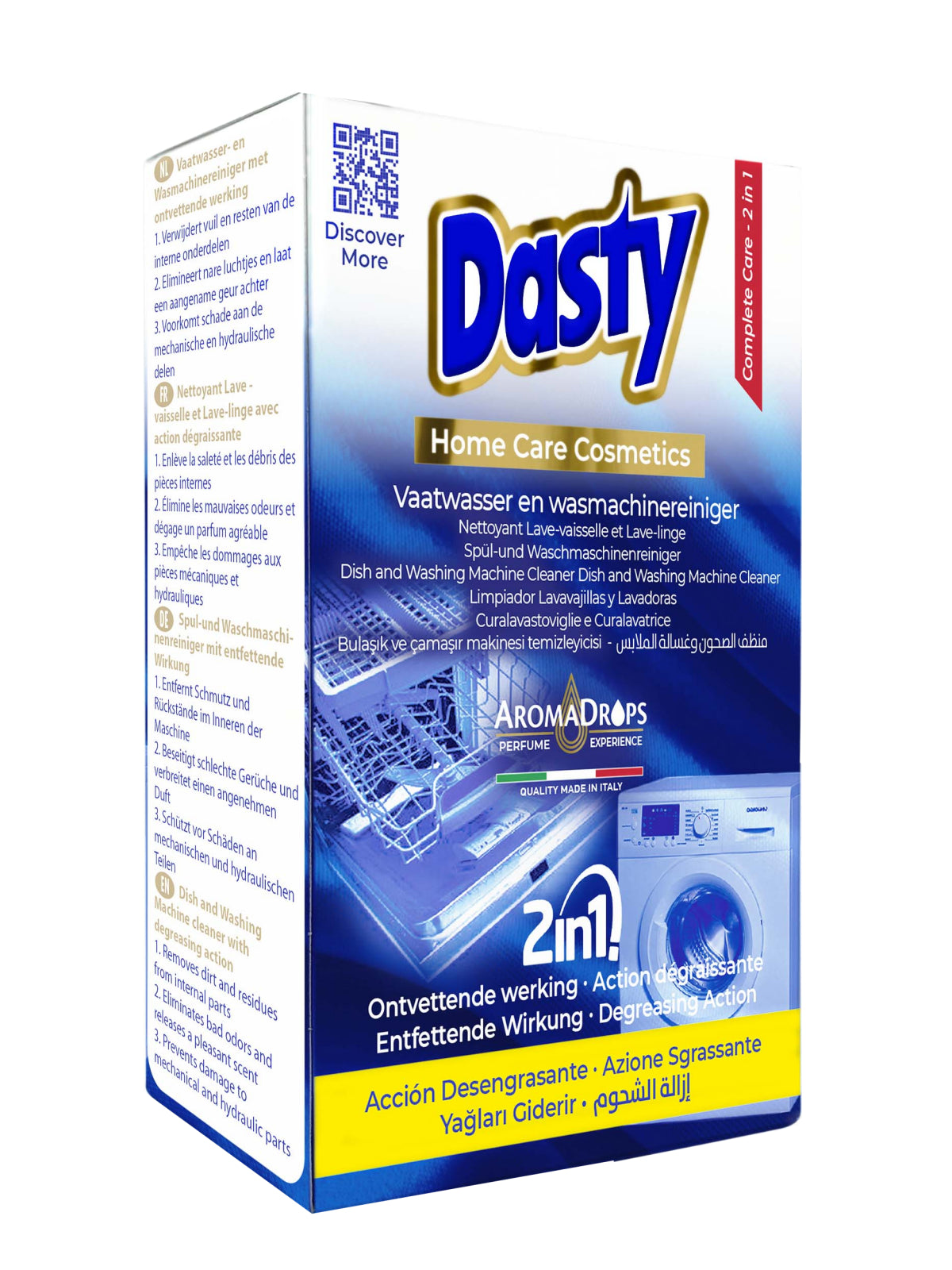 Dasty Geschirrspüler- & Waschmaschinenreiniger 230 ml – 2-in-1-Fettlöser & Entkalker