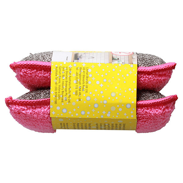 Tampons de nettoyage en microfibre Dishmatic – Tampons 2 en 1 pour frotter et essuyer, anti-rayures et lavables