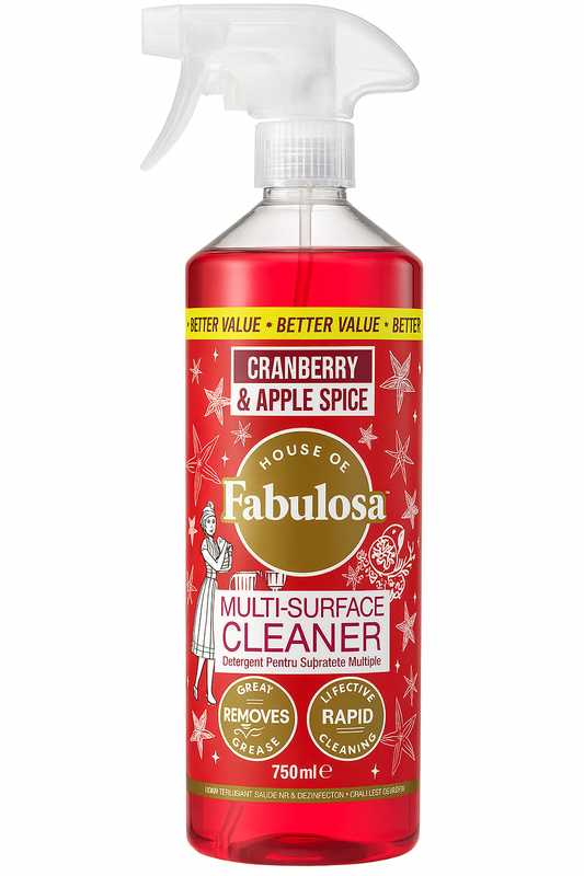 Fabulosa wielofunkcyjny spray Christmas Cranberry & Apple Spice 750ml - edycja limitowana