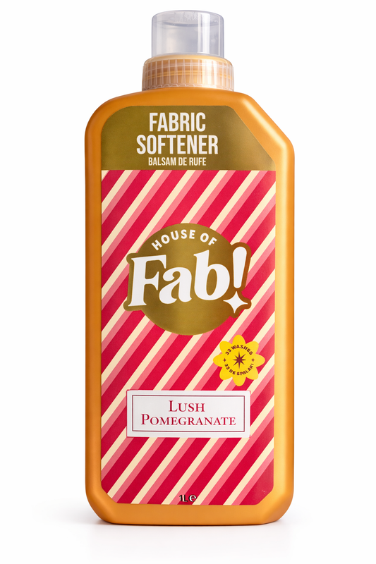 House of Fab Adoucissant Lush Pomegranate – Adoucissant textile 1L – 33 Lavages – Assouplissant parfumant pour linge