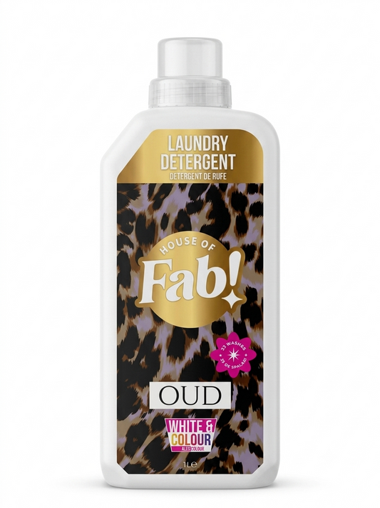 Fabulosa Oud Laundry Detergent 1L – Detergent do prania białych i kolorowych tkanin z luksusowym zapachem oud – 33 prania