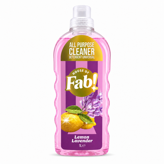 Fabulosa Allesreiniger Lemon Lavender 1000 ml – Geconcentreerde Universele Reiniger met Frisse Citroen-Lavendelgeur