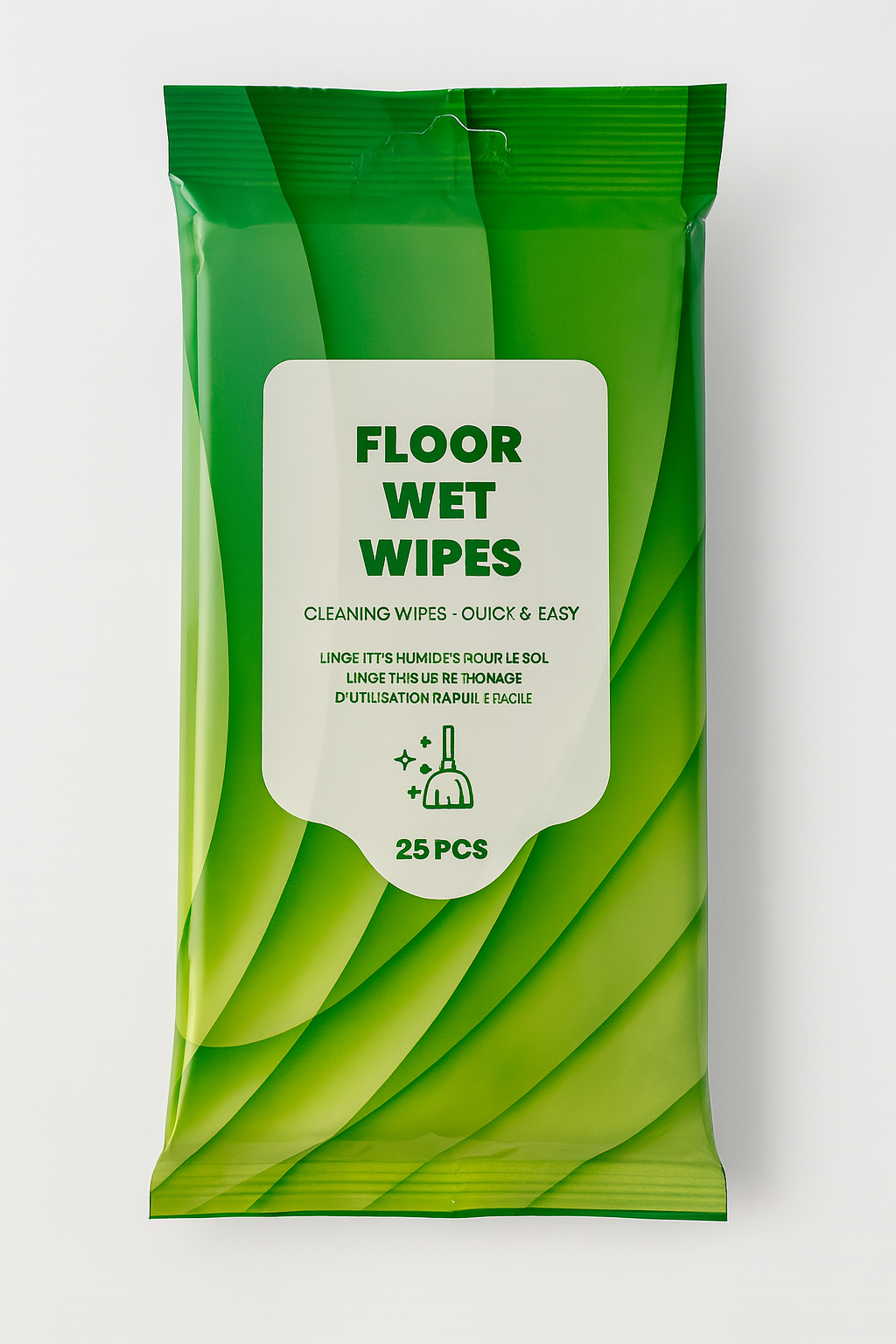 Chusteczki na mokro do podłogi – 25 sztuk – wilgotne ściereczki do szybkiego sprzątania – ściereczki czyszczące do płytek, laminatu i PVC