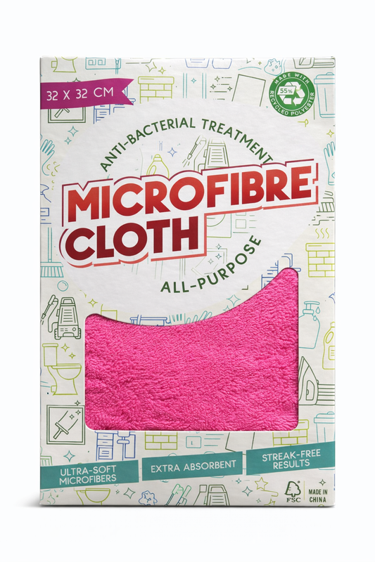 Microvezeldoek 32x32 cm – Anti-Bacterieel – Roze Schoonmaakdoek – Perfect voor Pink Stuff & TikTok Cleaning