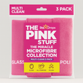The Pink Stuff chiffon de nettoyage microfibre rose (3 pièces)
