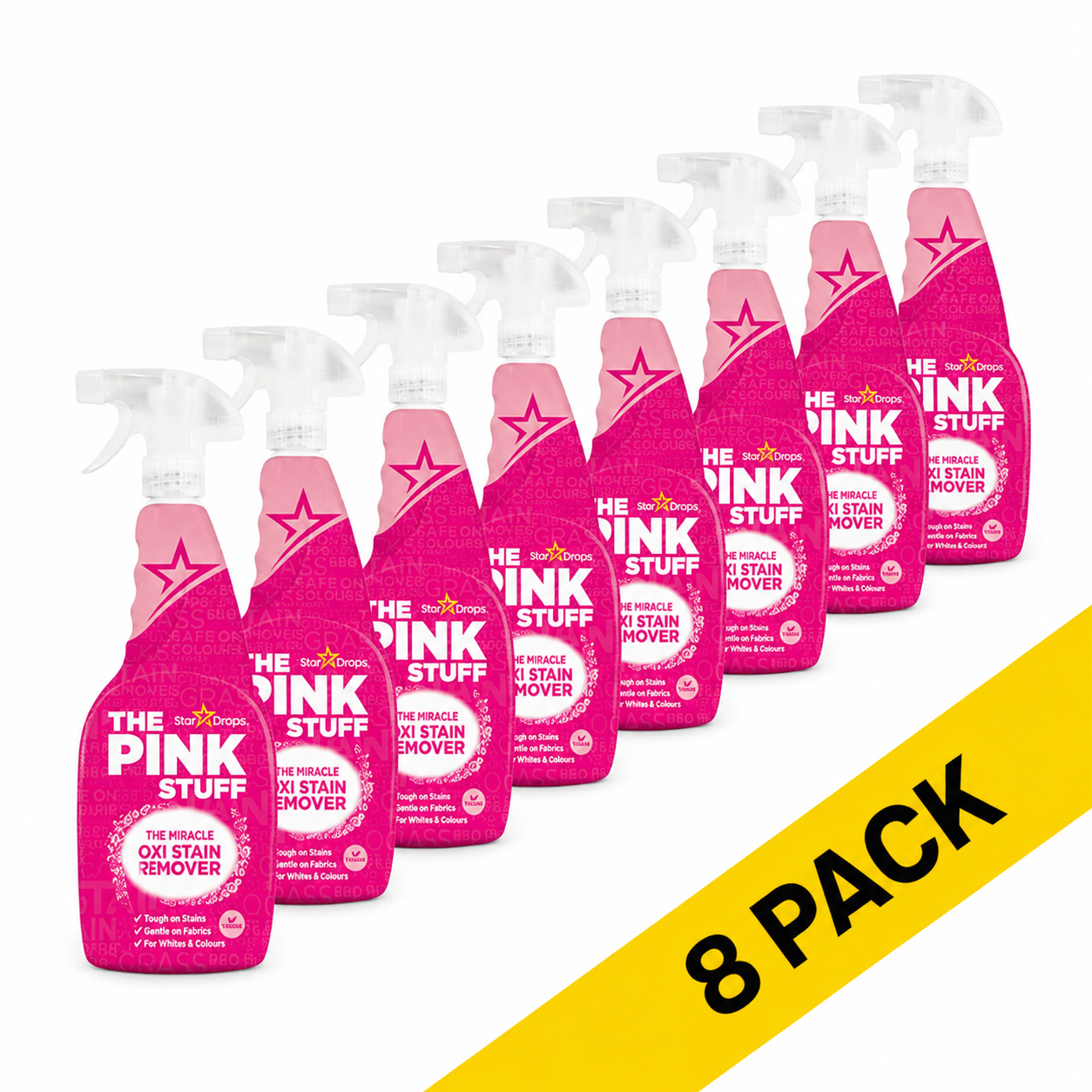 The Pink Stuff Spray quitamanchas Oxi 500ml - paquete de 8