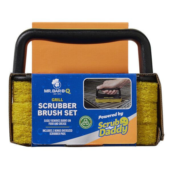 Scrub Daddy MR. BAR-B-Q Grill Scrubber Brush Set – BBQ Schrobborstel met 2 Extra Scrubber Pads