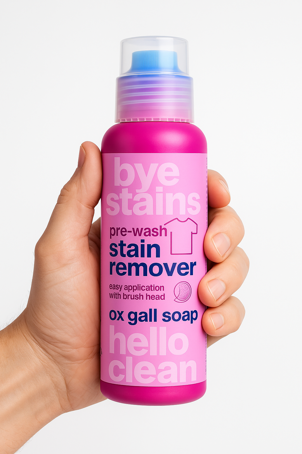 TikTok Bye Stains Pre-Wash Usuwacz Plam – Mydło z żółcią wołową (z końcówką szczotki)