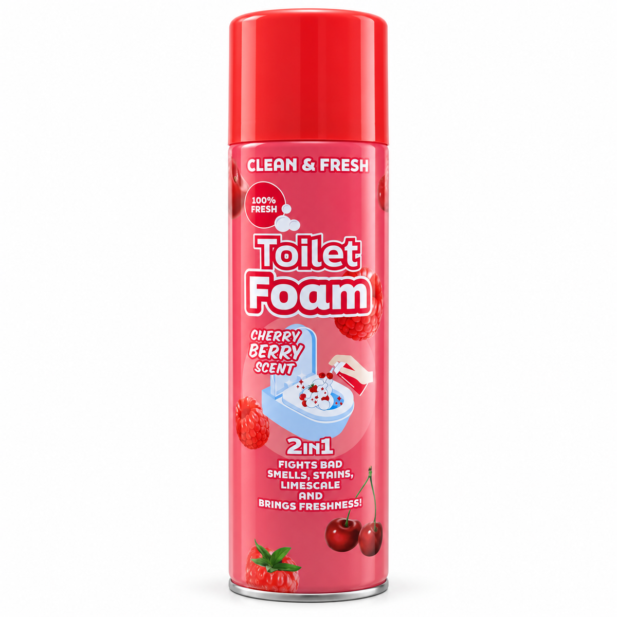 Clean & Fresh Toilet Foam Cherry Berry 500ml