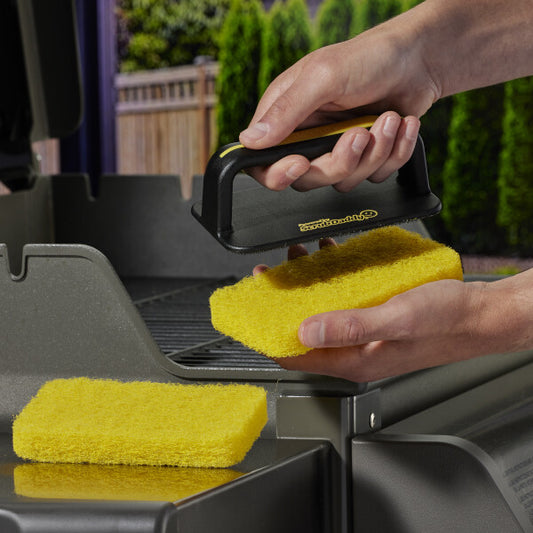 Scrub Daddy MR. BAR-B-Q Schrubberbürsten-Pads Nachfüllpack 2 Stück – BBQ-Schrubberpads für Grill, Grillplatte und Backplatte