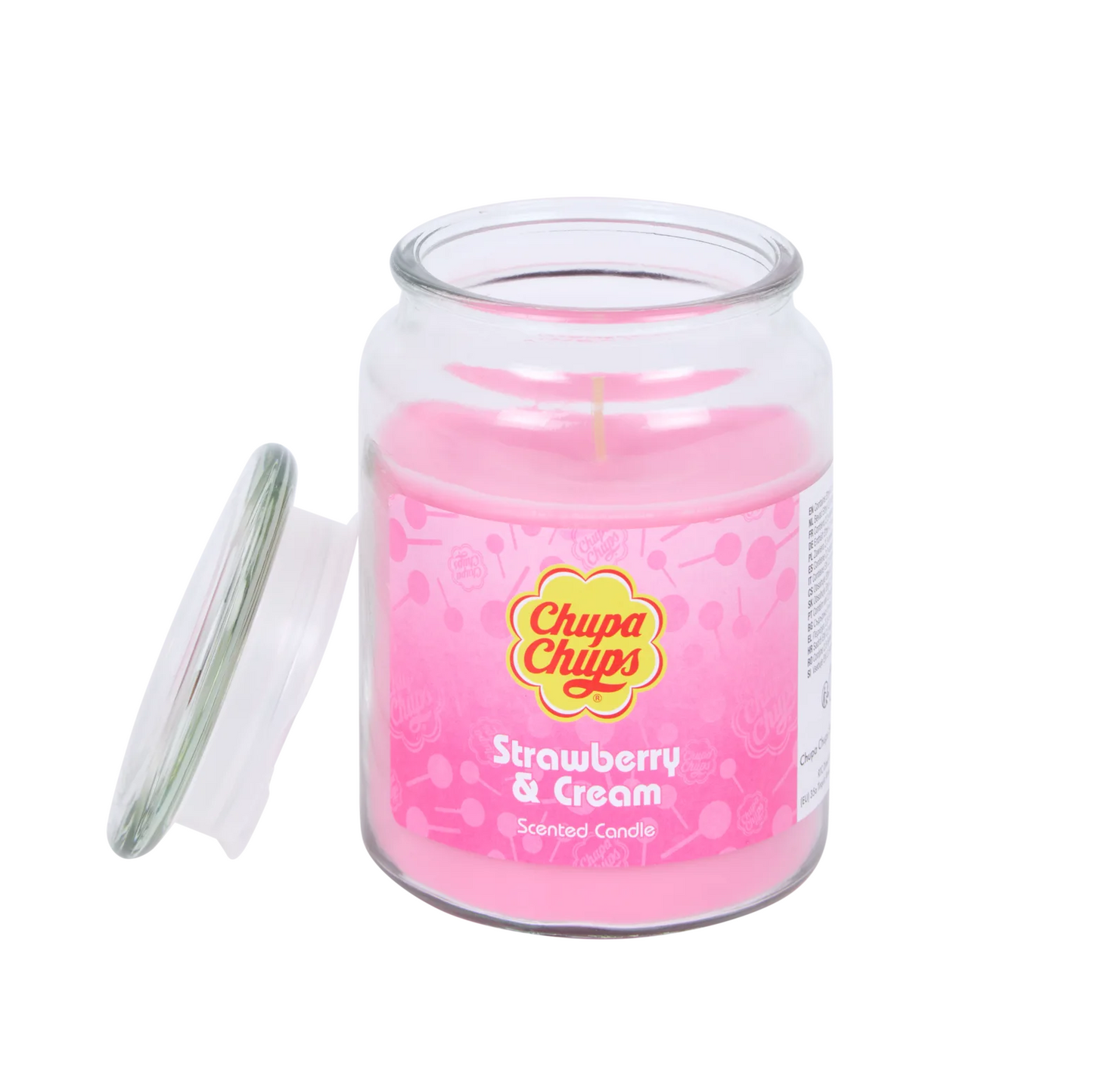 Chupa Chups Świeca zapachowa 85g - Truskawka i śmietanka