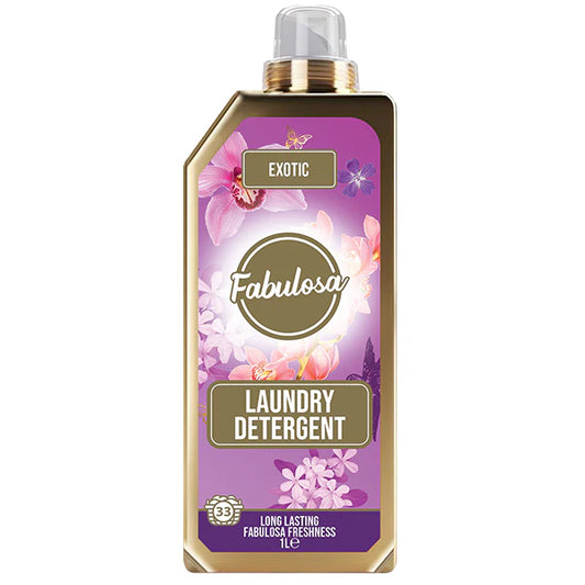 Fabulosa Exotic Laundry Detergent 1L – Detergent do prania białych i kolorowych tkanin – 33 prania