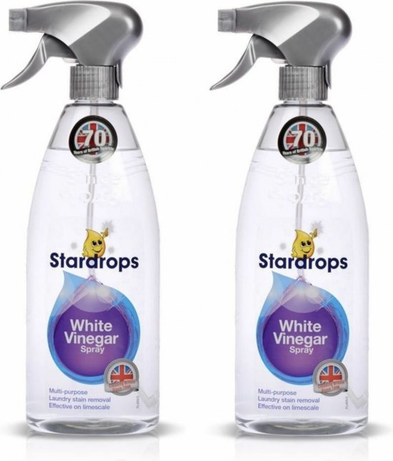 STARDROPS - 2x 750ml - Spray de Vinaigre Blanc - Détergent Merveilleux - LE Produit de Nettoyage Merveilleux - The Pink Stuff - The Miracle Liquid